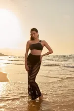 Ajurlu Triko Kadın Pantolon