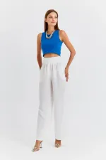 Geniş Paça Dökümlü Kadın Pantolon