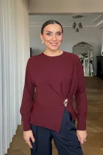 Toka Detaylı Uzun Kollu Bluz