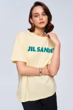 Oversize Baskılı Kadın Tişört