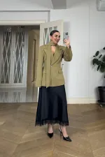 Fular Detaylı Blazer Kadın Ceket