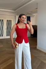 Kare Yaka Askılı Büstiyer