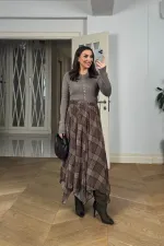 Desenli Şifon Midi Etek