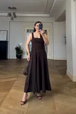 Square Neck Strappy Midi Dress Square Neck Strappy Midi Dress