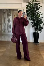 Hakim Yaka Bağlamlı Uzun Kollu Bluz