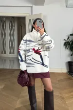 Dik Yaka Fermuarlı Polar Kadın Sweatshirt