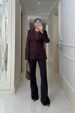 Veste blazer moulante pour femme