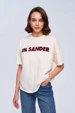 Oversize Baskılı Kadın Tişört