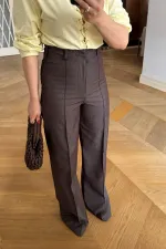 Straight Cut Ribbed Women's Trousers Straight Cut Ribbed Women's Trousers
