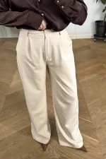 Pileli Palazzo Kadın Pantolon