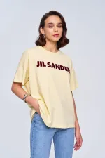 Oversize Baskılı Kadın Tişört