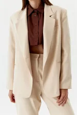 Tek Düğmeli Blazer Kadın Ceket