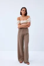 Balon Kol Gipeli Bej Bluz Tuba Butik