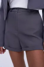 Yüksek Bel Bermuda Kadın Şort