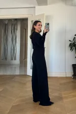 Bisiklet Yaka Çıtçıt Detaylı Triko Takım