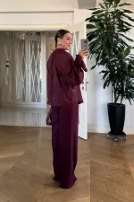 Hakim Yaka Bağlamlı Uzun Kollu Bluz