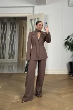 Fular Detaylı Blazer Kadın Ceket