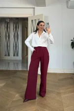 Pleated Palazzo Women's Trousers