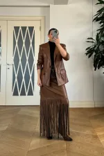 Faux Leather Blazer Women's Jacket Faux Leather Blazer Women's Jacket