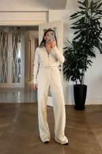 Beli Lastikli Fitilli Kadın Pantolon