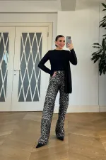 Şal Detaylı Uzun Kollu Bluz