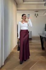 Asymmetrical Neckline Long-Sleeved Blouse