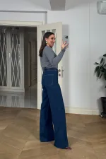 Dikiş Detaylı Denim Kadın Pantolon