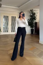 Women's Wide-Leg Trousers with Belt Women's Wide-Leg Trousers with Belt