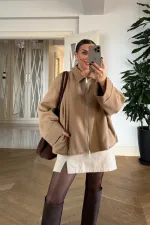 Veste en cachemire zippée pour femme