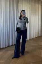 Kayık Yaka Uzun Kollu Tişört