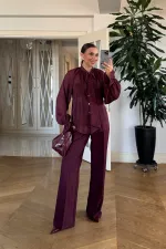 Hakim Yaka Bağlamlı Uzun Kollu Bluz