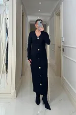 Düğmeli Fitilli Kalem Etek