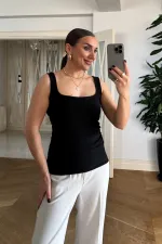 Askılı Büzgü Detaylı Kadın Atlet