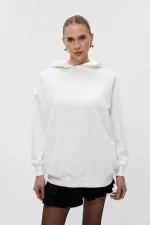 Basic Kapüşonlu Kadın Sweatshirt
