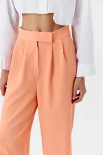 Cırt Detaylı Palazzo Kadın Pantolon