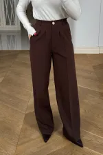 Beli Lastikli Pileli Palazzo Kadın Pantoln