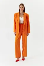 Women's High-Waisted Palazzo Pants with Darts