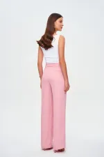 Pile Detaylı Palazzo Kadın Pantolon