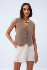 Yüksek Bel Bermuda Kadın Şort