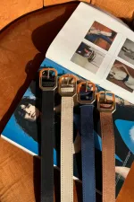 Ceinture femme en daim avec boucle dorée