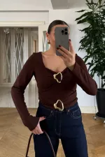 Tokalı Uzun Kollu Bluz