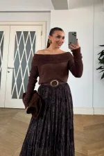 Asimetrik Kesim Midi Etek