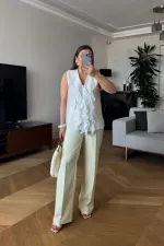 Fırfırlı Sıfır Kol Bluz