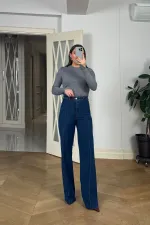 Dikiş Detaylı Denim Kadın Pantolon