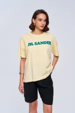 Oversize Baskılı Kadın Tişört