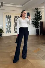 Women's Wide-Leg Trousers with Belt Women's Wide-Leg Trousers with Belt