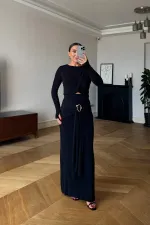 Ensemble chemisier et jupe à boucle