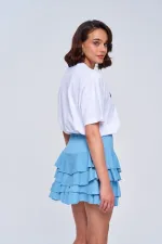 Volanlı Mini Kadın Etek