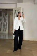 Pantalon bouffant plissé