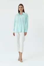 Oversize Uzun Kollu Kadın Gömlek